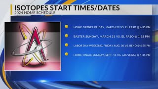 Albuquerque Isotopes announce 2024 home game schedule [upl. by Ardnekan956]