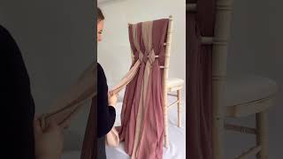 DIY Wedding Ideas  Chair Decorations  Making Chiffon Weave Decorations weddingideas wedding [upl. by Siari]