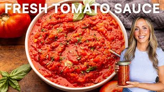 How to Make Tomato Sauce with Fresh Tomatoes [upl. by Rayna]