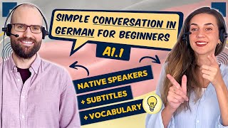 Simple German Conversation for BEGINNERS A11 🎓💡  Improve Your Listening  Reading Comprehension [upl. by Papke]