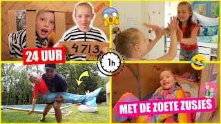 1 UUR NIEUW DE LEUKSTE 24 UUR CHALLENGES met DE ZOETE ZUSJES In de Gevangenis ♥DeZoeteZusjes♥ [upl. by Geffner]