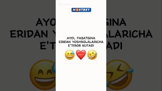 ❗️AYOL FAQATGINA ERIDAN YOSHBOLALARCHA ETIBOR KUTADI 😅❤️ shorts tiktok instagram youtubeshorts [upl. by Boonie74]