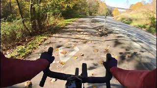 Bike ride west on Montour Trail Peters Creek Rd bike lane Gill Hall MM 406 to fishing area [upl. by Notlit]