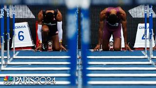 Photo finish leads to stunning 110m hurdles win from lane 8 at Paris Diamond League  NBC Sports [upl. by Irwin]