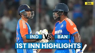 IND Vs BAN Highlights 1st Innings Sanju Samson Scores Century India Breaks Multiple World Records [upl. by Aicirtap]