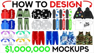 HOW TO DESIGN CLOTHING MOCKUPS FOR YOUR BRAND 2024 WALKTHROUGH [upl. by Toille520]