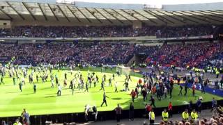 Scottish Cup final  fan trouble after final whistle [upl. by Eidualc130]