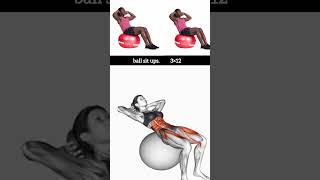 Ball sit ups  Body building workout youtubeshorts [upl. by Nnainot]