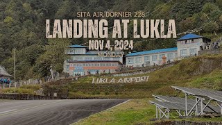 Sita Air DO228 Landing at Lukla Tenzing Hillary Airport [upl. by Anej]