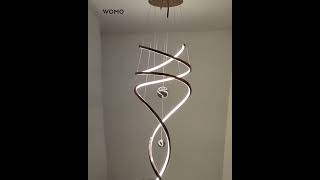 WOMO Spiral Foyer ChandelierWM2246 foyerdesign staircasedesign interiordesign homdecor [upl. by Enirak392]