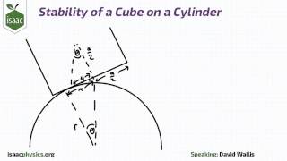 Stability of a Cube on a Cylinder  Statics Level 6 [upl. by Kremer595]