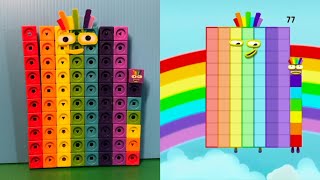 Numberblocks 0100 learning counting 1100 but use numberblocks toys MathLink Cubes counting 0100 [upl. by Ysnil]