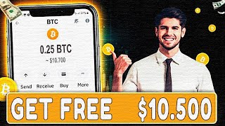 get FREE BITCOIN 025 btc 10600 in 5 MINUTES  no investment amp no fee [upl. by Atiseret]