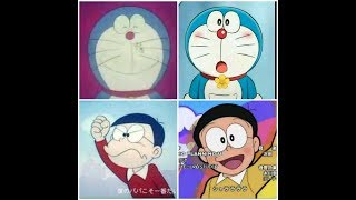 Doraemon characters then vs now 1973 vs 2018 [upl. by Narat]