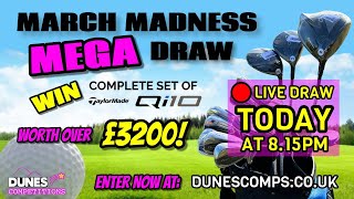 🔴 LIVE Draw for a full set of Taylormade Qi10 Clubs worth £3200 [upl. by Nylzaj]