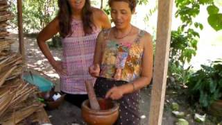 Recipe for Raw Food Jungle Salad by Ta with Jennifer Thompson of Koh Samui Thailand [upl. by Eseerahs]