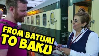 1ST CLASS TRAIN FROM GEORGIA TO AZERBAIJAN WITH A BABY [upl. by Nasas]