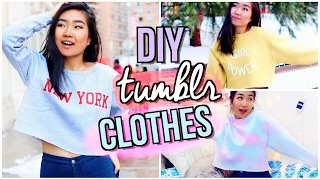 DIY Tumblr Clothes WITHOUT Transfer Paper  JENerationDIY [upl. by Adaliah98]