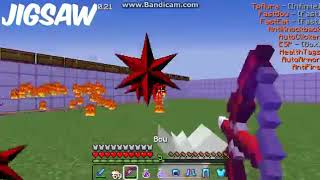 Minecraft Jigsaw 1 8 hacked client 100 REACH Download in Desc [upl. by Asiralc]