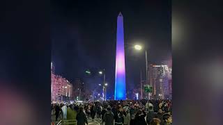 Celebrating Victory Argentina Wins Copa America 2024 at the Obelisco [upl. by Adnomal]