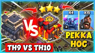 TH9 VS TH10 War Attack Strategy 2024  Th9 VS Th10 Max Attack Strategy Clash of Clans  COC [upl. by Alvita]