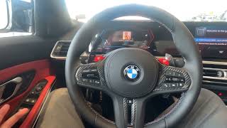 Speed limiter button LIM explained 2023 BMW M3 Competition [upl. by Sixla]