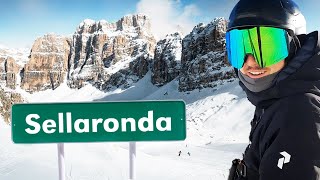 Eine Skirunde für Jeden Sellaronda 55 km in Südtirol Skifahren [upl. by Catherina]