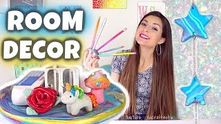 DIY ROOM DECOR with POLYMER CLAY  3 Easy Ideas [upl. by Funch]