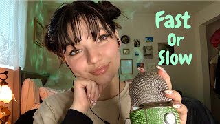 ASMR  Fast amp Aggressive Vs Slow amp Gentle ASMR Mouth Sounds Nail amp Hand Sounds Mic Triggers [upl. by Stephanie398]