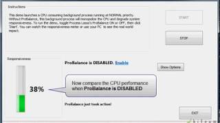 newer video now available Demo of Process Lassos ProBalance restoring responsiveness [upl. by Knapp39]