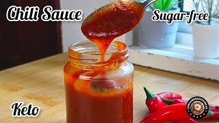 Homemade Sugarfree Chili Sauce  Zero Carb  Super easy  Savory Spicy Sweet amp Mildly tangy [upl. by Lindley237]