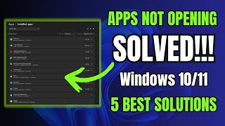 How To Fix Windows 11 Apps Not Opening  Solve Apps Problems 2024 [upl. by Erasaec]