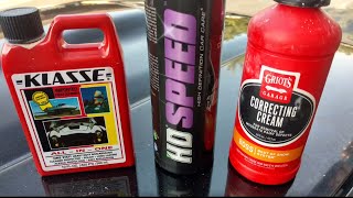 Testing polishes on a 234k mile black car  Part 1  HD Speed  Klasse  Correcting C [upl. by Anirhtak]