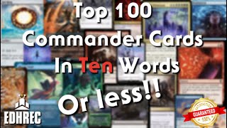 The top 100 Commander Cards in TEN words or less [upl. by Faruq264]