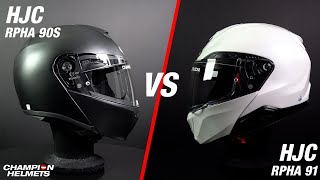 HJC RPHA91 Versus HJC RPHA90S  ChampionHelmetscom [upl. by Germano275]