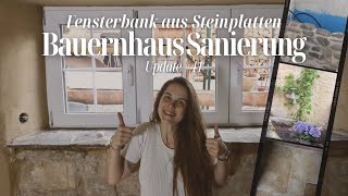 Fensterbank aus Steinplatten  Pflanzenbeet im Bad abdichten  Vorgarten verschönern  Update41 [upl. by Duthie772]