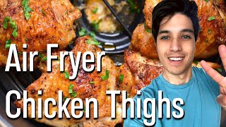 Air Fryer Chicken Thighs  How to make truly crispy and juicy chicken thighs in the air fryer [upl. by Aicercul872]