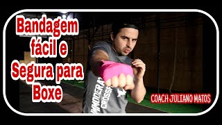 Como colocar Bandagem no Boxe  Bandagem Simples e Segura para Lutar Boxe [upl. by Eimmot626]