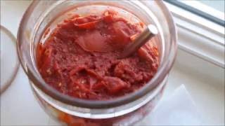 hoe tomaten fermenteren  conserva cruda di pomodoro [upl. by Aifos]