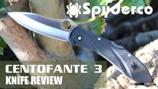 Spyderco Centofante 3 C66PBK3 Knife Review  OsoGrandeKnives [upl. by Filomena]