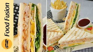 Chicken Spread Sandwich Recipe by Food Fusion [upl. by Llecrup]