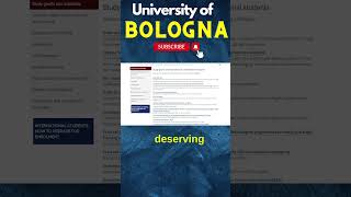 University of Bologna Admission Requirements Scholarships And Program Fee 2024 freestudy [upl. by Prussian]