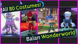 All 80 Costumes Breakdown  Balan Wonderworld [upl. by Stesha647]