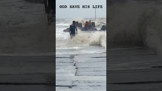 Flood Sea Hi Tide Digha Mohana Hi Wave Digha Dangerous Storm storm [upl. by Eenet]