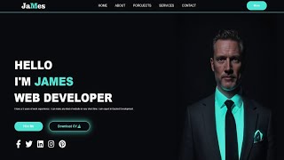 Portfolio Website Using HTML amp CSS  Step by Step Tutorial  Fast Code [upl. by Dorcus117]