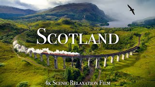 Scotland 4K  Scenic Relaxation Film With Celtic Music [upl. by Immak515]