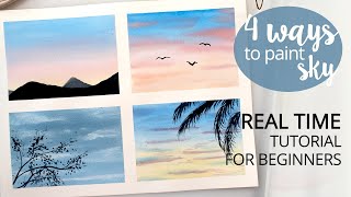 Watercolor BASIC SKY for beginners  using inexpensive paper and in real time [upl. by Altaf]