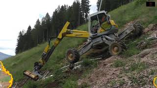 menzimuck SEPPI Menzi Muck M545x mit Seppi Mulcher  Fräse ¤ arbeiten wo andere nicht hin kommen [upl. by Fink]