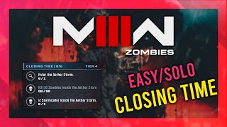 Closing Time Act 3 Tier 4  MW3 Zombies GUIDE  QuickSolo  MWZ Mission Tutorial [upl. by Amlet]