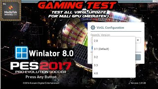 PES 2017  Winlator 80  Mediatek Dimensity 1200  Xiaomi 11T Test [upl. by Atirac]